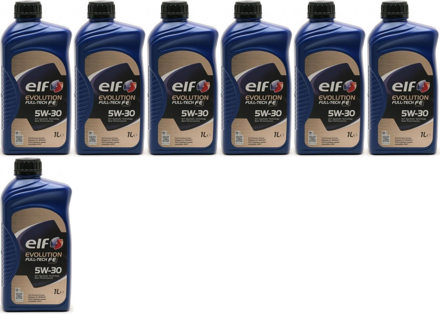Elf Evolution Full Tech FE 5W-30 Motoröl 7x 1l = 7 Liter