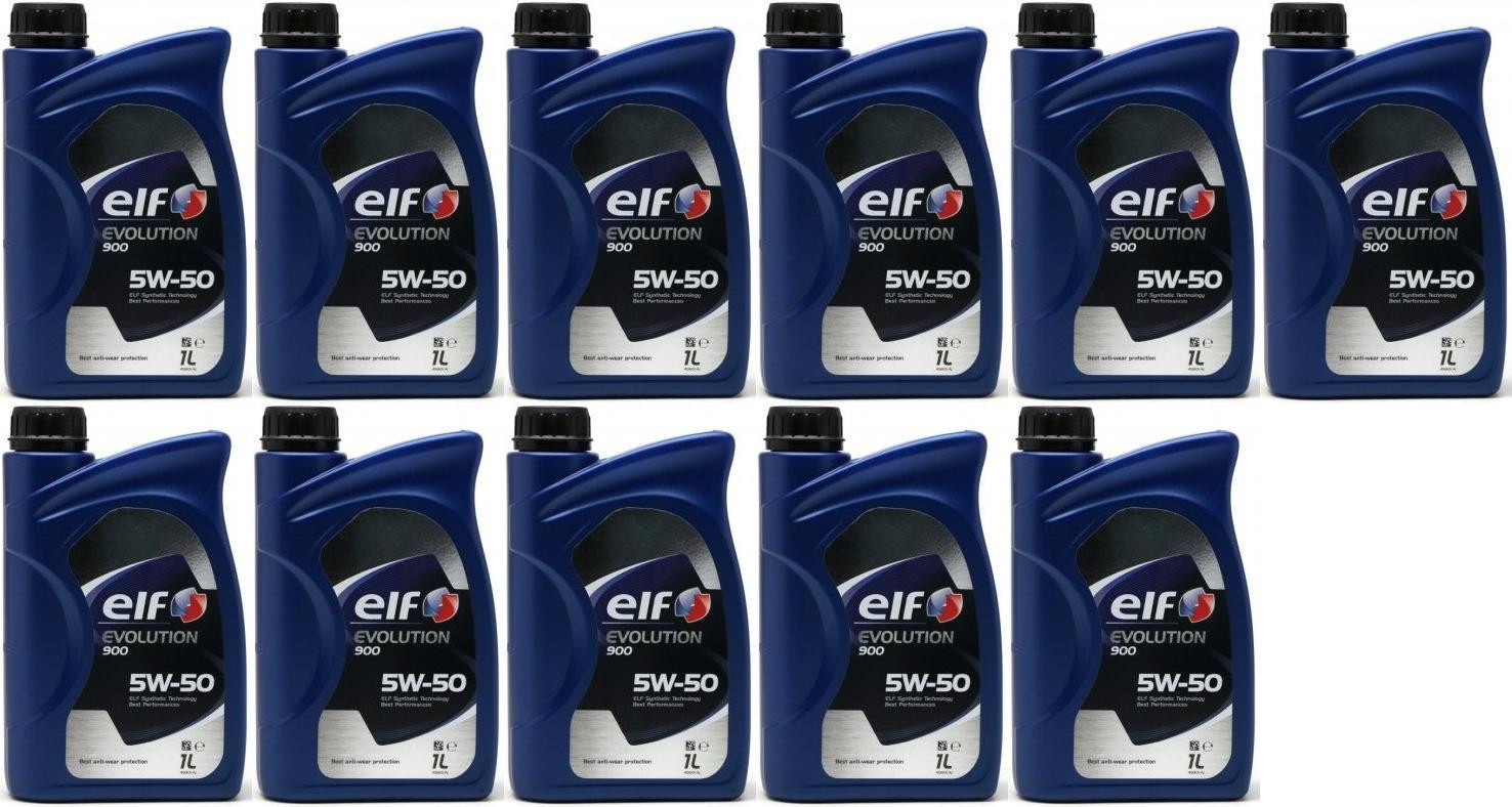 Elf Evolution 900 5W-50 Motoröl 11x 1l = 11 Liter