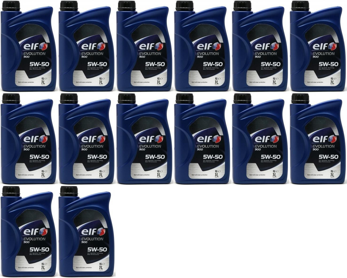 Elf Evolution 900 5W-50 Motoröl 14x 1l = 14 Liter