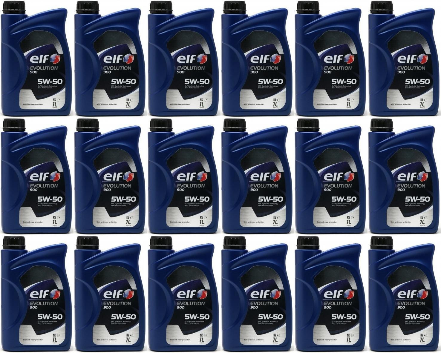 Elf Evolution 900 5W-50 Motoröl 18x 1l = 18 Liter