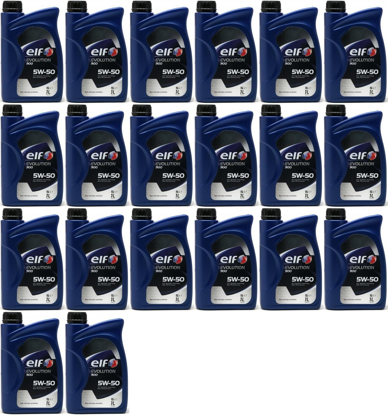 Elf Evolution 900 5W-50 Motoröl 20x 1l = 20 Liter