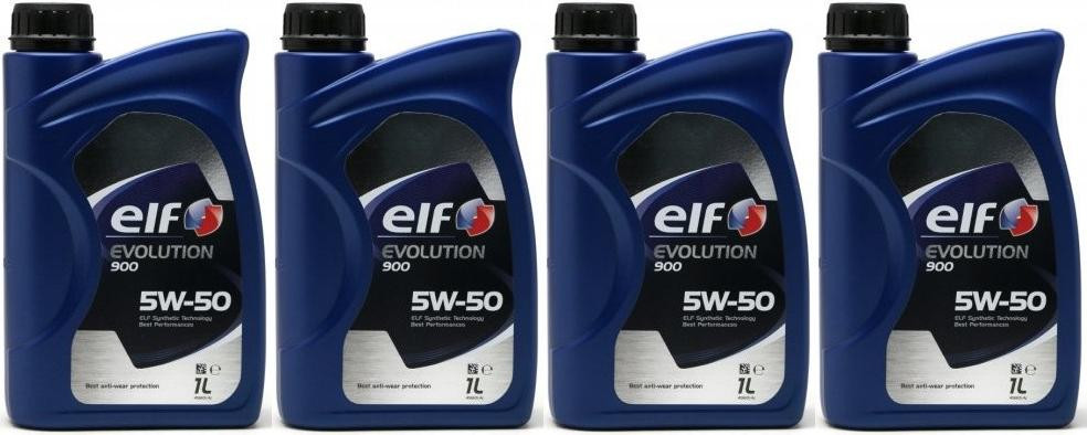 Elf Evolution 900 5W-50 Motoröl 4x 1l = 4 Liter