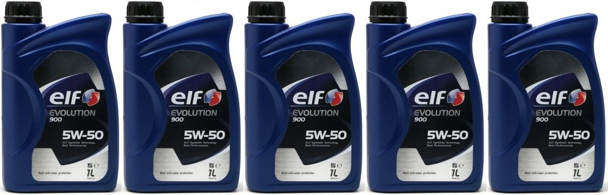 Elf Evolution 900 5W-50 Motoröl 5x 1l = 5 Liter