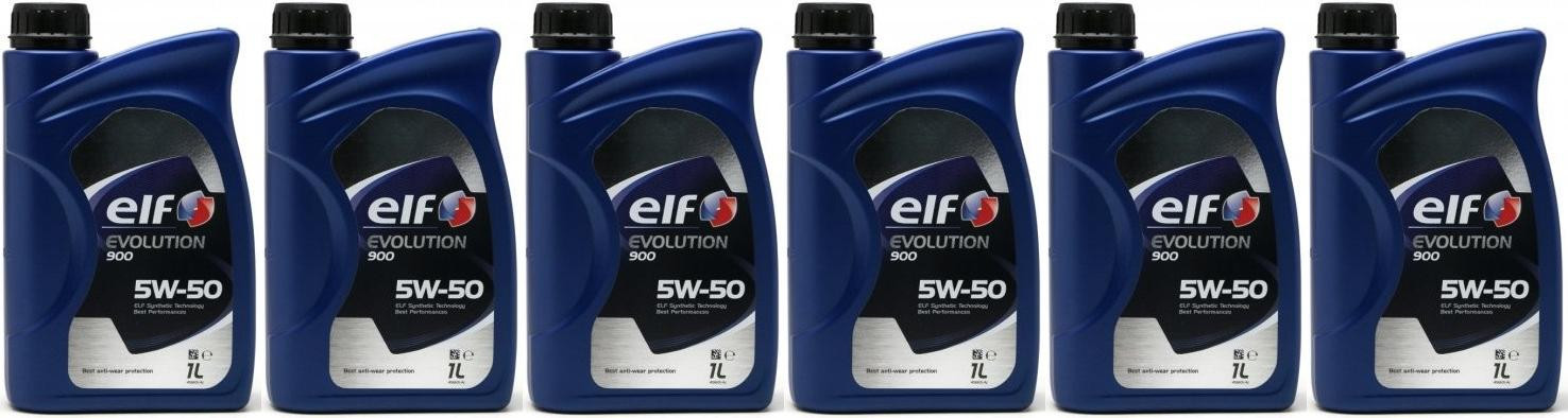 Elf Evolution 900 5W-50 Motoröl 6x 1l = 6 Liter