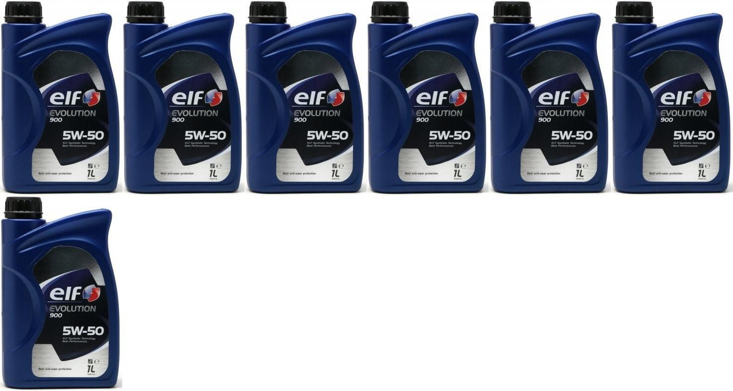 Elf Evolution 900 5W-50 Motoröl 7x 1l = 7 Liter