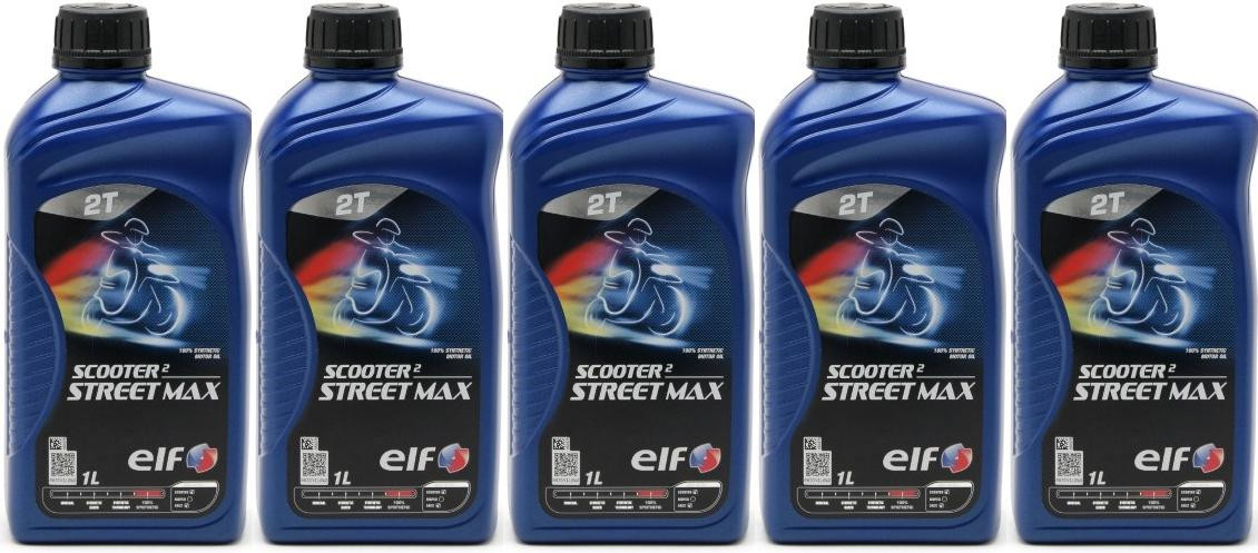 Elf Scooter 2 Street Max teilsynthetisches Motorrad Motoröl 5x 1l = 5 Liter
