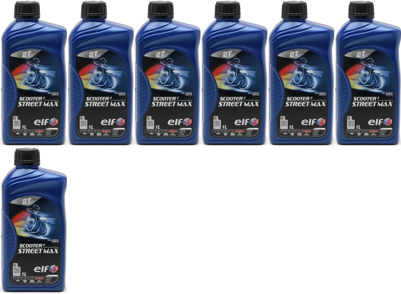 Elf Scooter 2 Street Max teilsynthetisches Motorrad Motoröl 7x 1l = 7 Liter