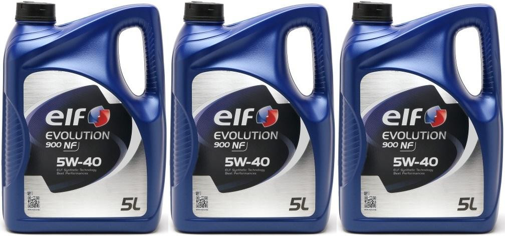 Elf Evolution 900 NF 5W-40 Motoröl 3x 5 = 15 Liter