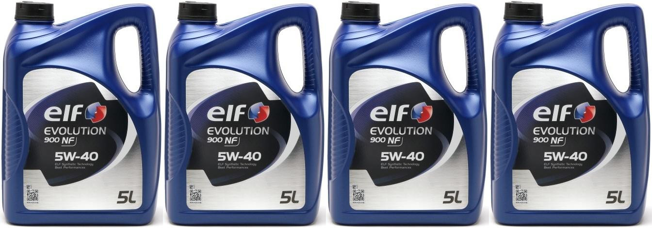 Elf Evolution 900 NF 5W-40 Motoröl 4x 5 = 20 Liter