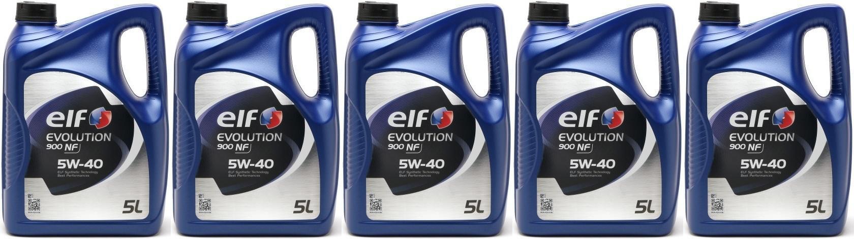 Elf Evolution 900 NF 5W-40 Motoröl 5x 5 = 25 Liter