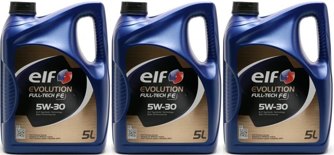 Elf Evolution Full Tech FE 5W-30 Motoröl 3x 5 = 15 Liter