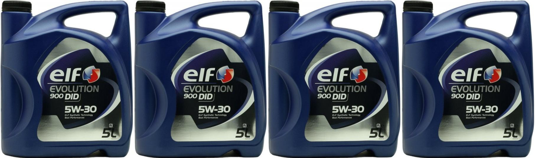 Elf Evolution 900 DID 5W-30 Motoröl 4x 5 = 20 Liter