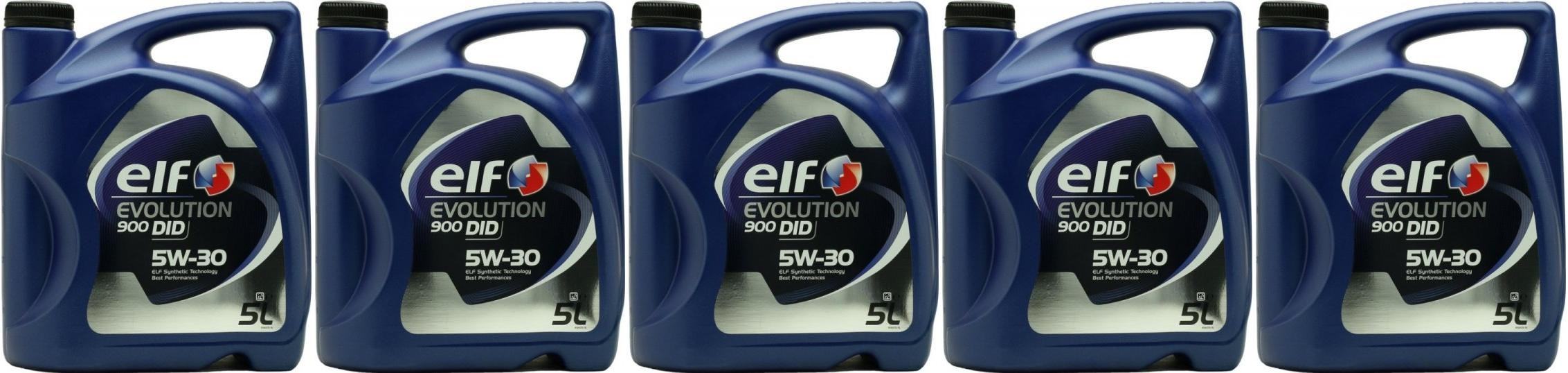 Elf Evolution 900 DID 5W-30 Motoröl 5x 5 = 25 Liter