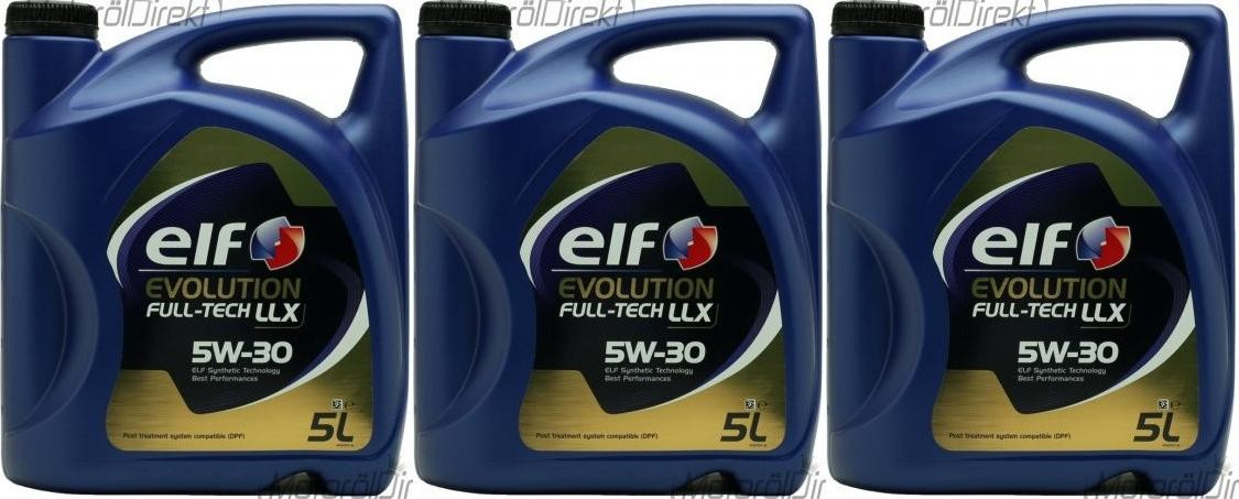 Elf Evolution FULL-TECH LLX 5W-30 Motoröl 3x 5 = 15 Liter