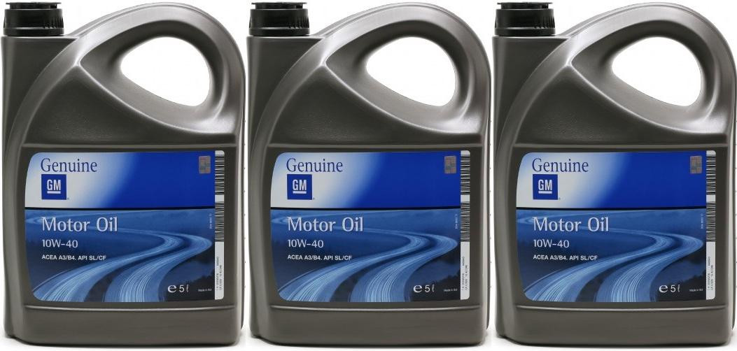 Original GM Opel 10W-40 Diesel & Benziner Motoröl 3x 5 = 15 Liter