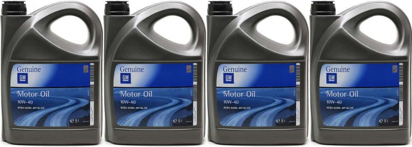Original GM Opel 10W-40 Diesel & Benziner Motoröl 4x 5 = 20 Liter
