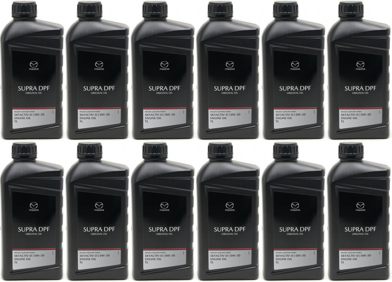 Original Mazda Oil DPF Supra 0W-30 Motoröl 12x 1l = 12 Liter