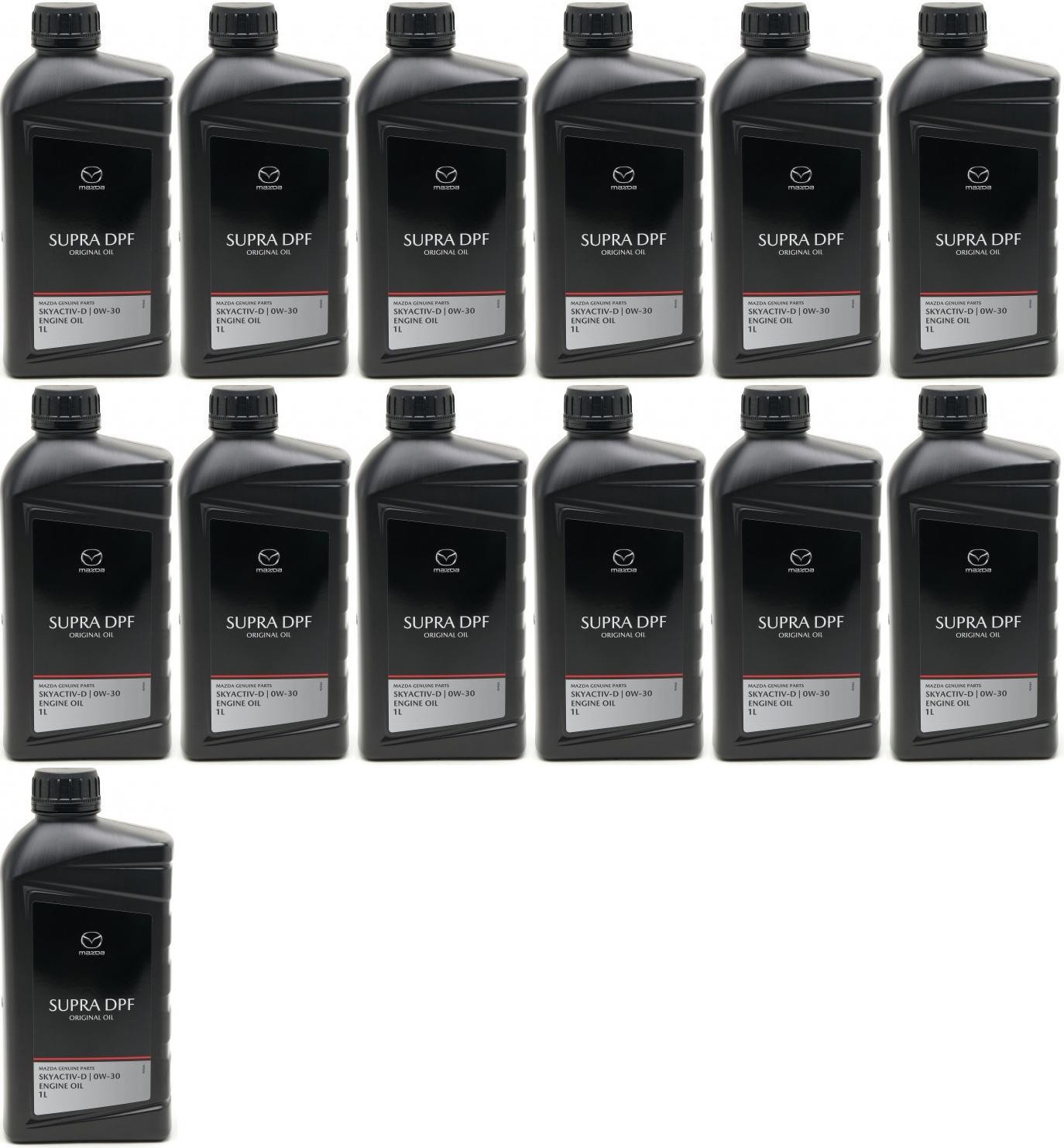 Original Mazda Oil DPF Supra 0W-30 Motoröl 13x 1l = 13 Liter