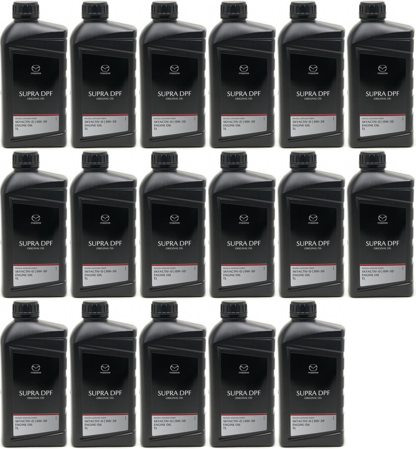Original Mazda Oil DPF Supra 0W-30 Motoröl 17x 1l = 17 Liter