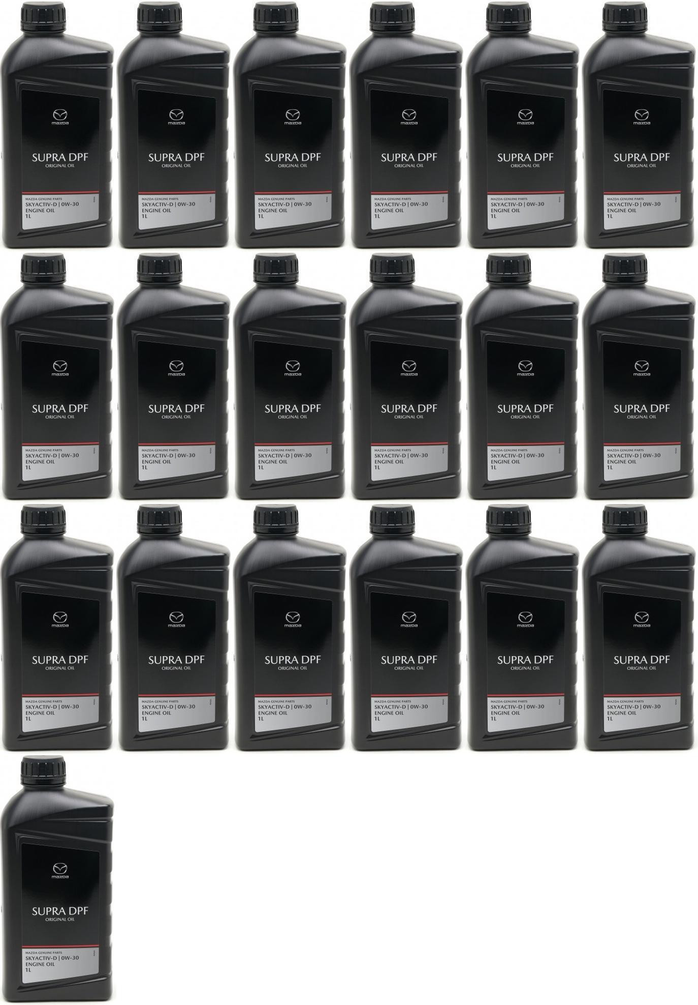 Original Mazda Oil DPF Supra 0W-30 Motoröl 19x 1l = 19 Liter