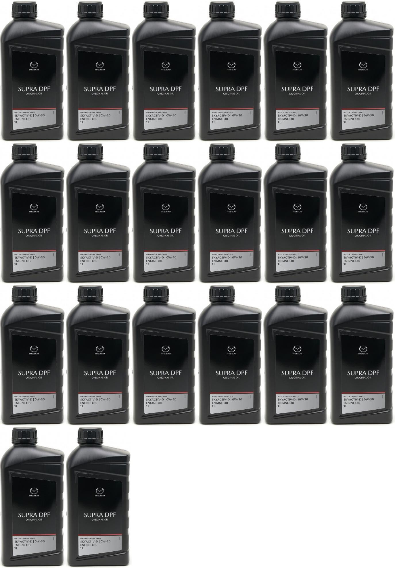 Original Mazda Oil DPF Supra 0W-30 Motoröl 20x 1l = 20 Liter