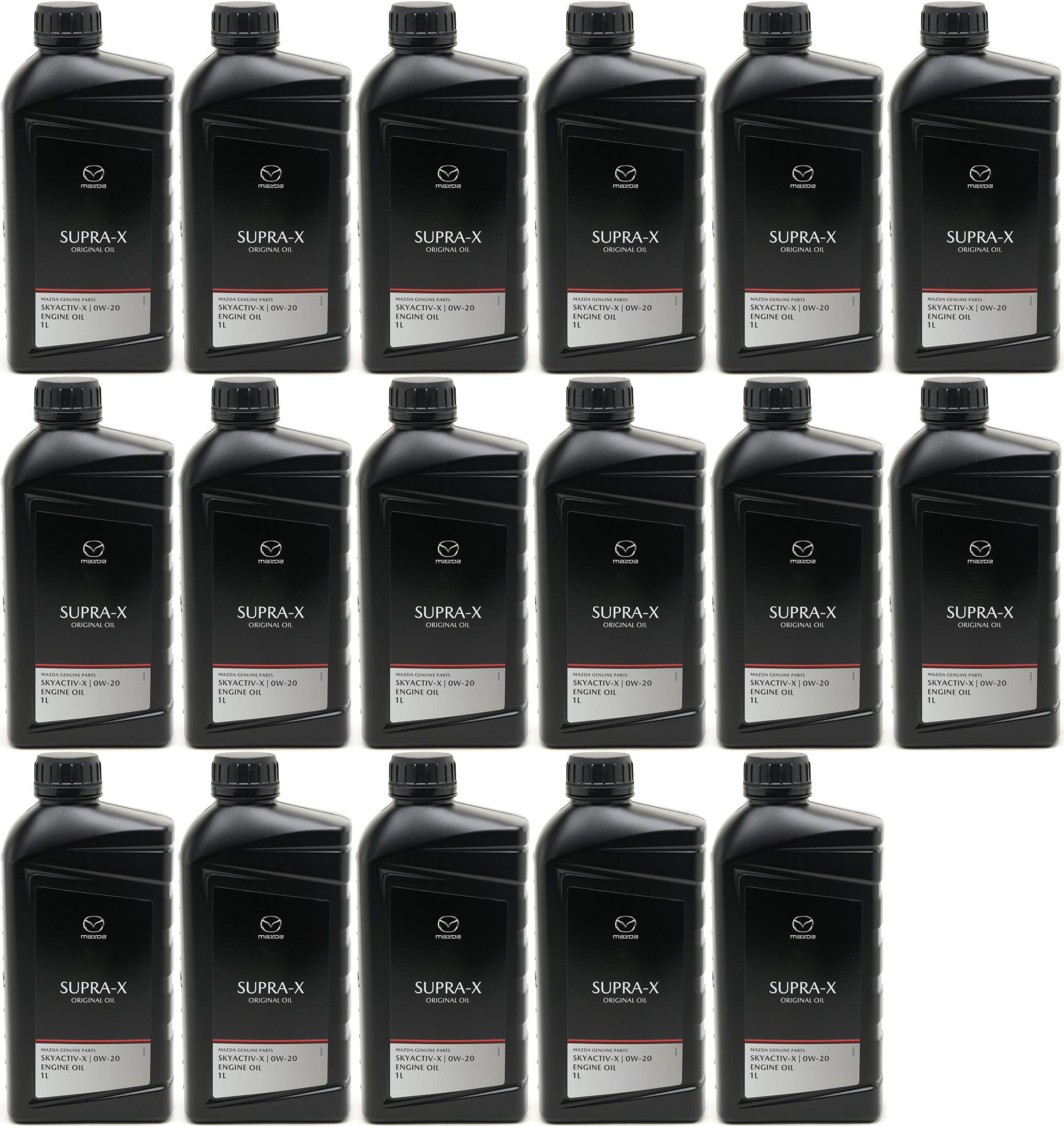 Original Mazda Oil Supra 0W-20 Motoröl 17x 1l = 17 Liter