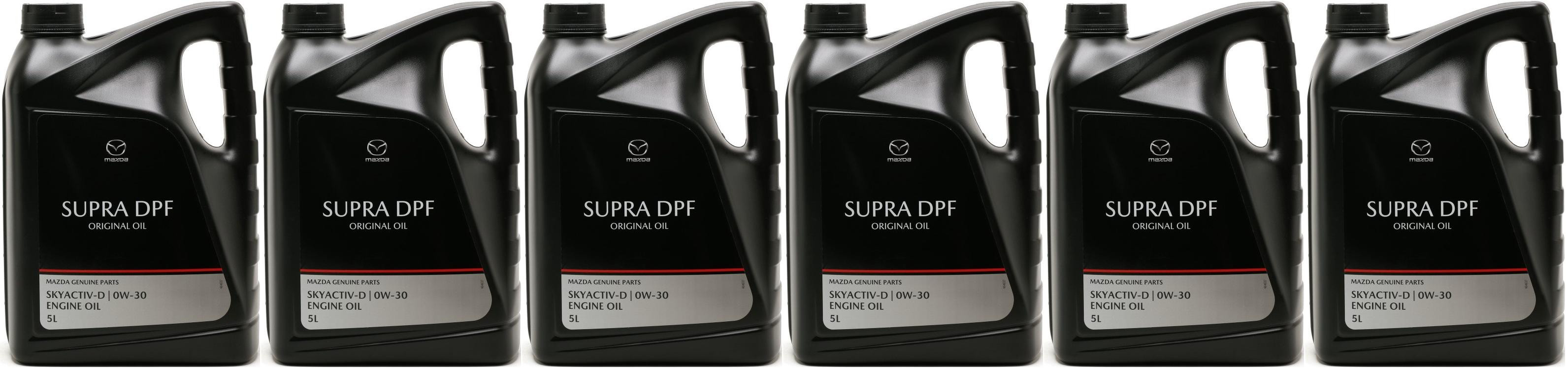 Original Mazda Oil DPF Supra 0W-30 Motoröl 6x 5 = 30 Liter