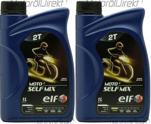Elf Moto 2 Self Mix mineralisches 2T Motorrad Motoröl 2x 1l = 2 Liter