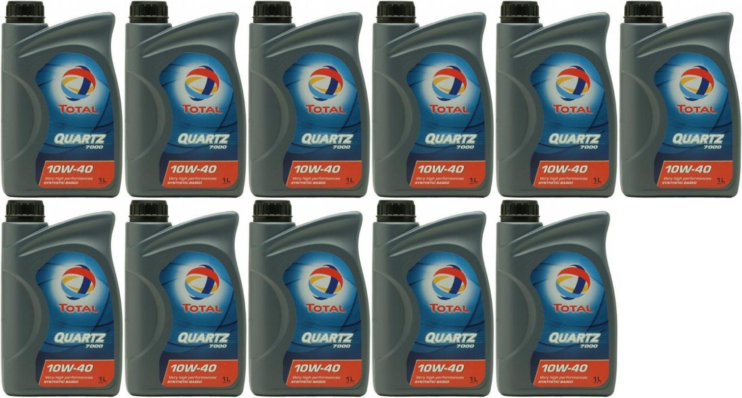 Total Quartz 7000 10W-40 Diesel & Benziner Motoröliter 11x 1l = 11 Liter