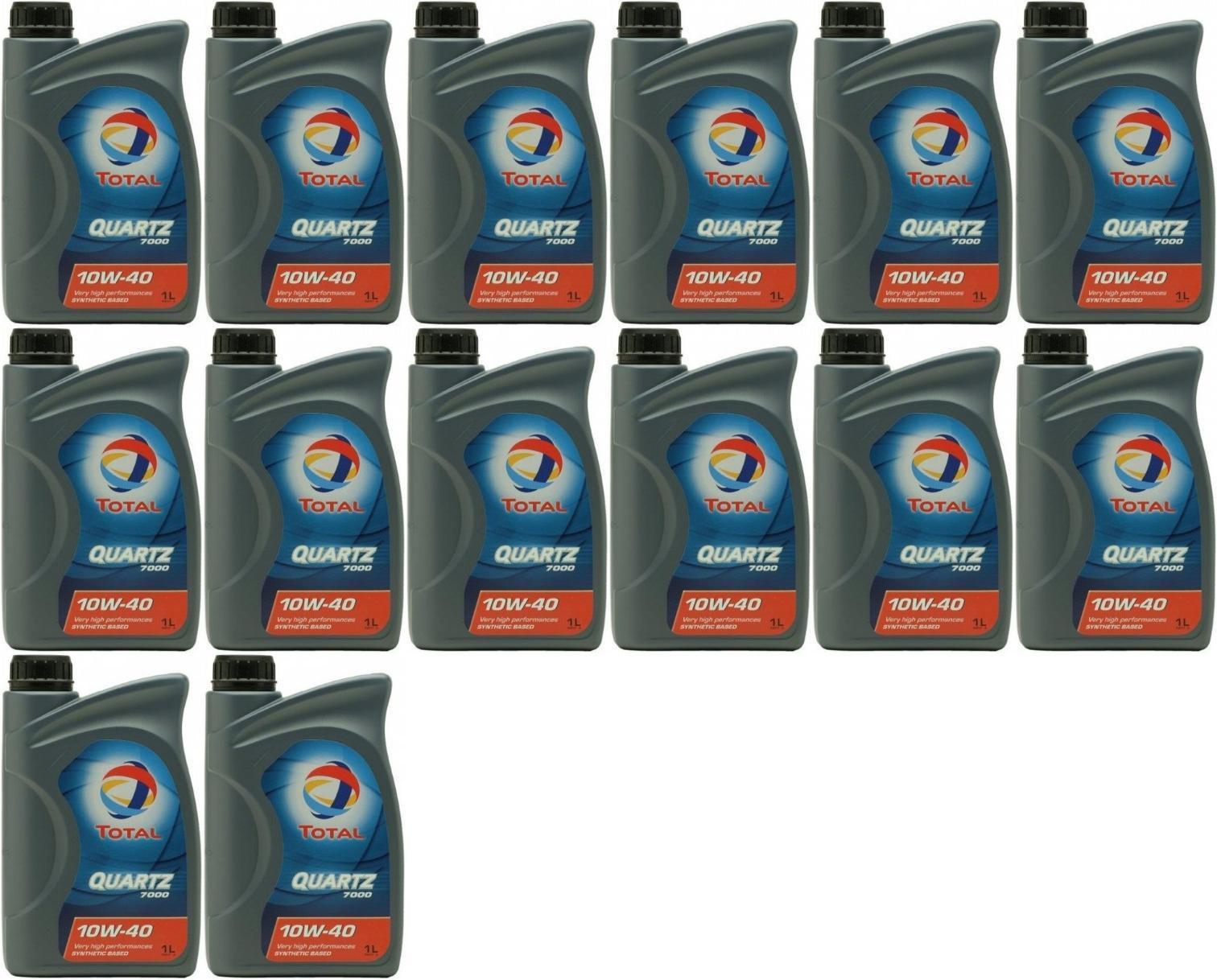 Total Quartz 7000 10W-40 Diesel & Benziner Motoröliter 14x 1l = 14 Liter