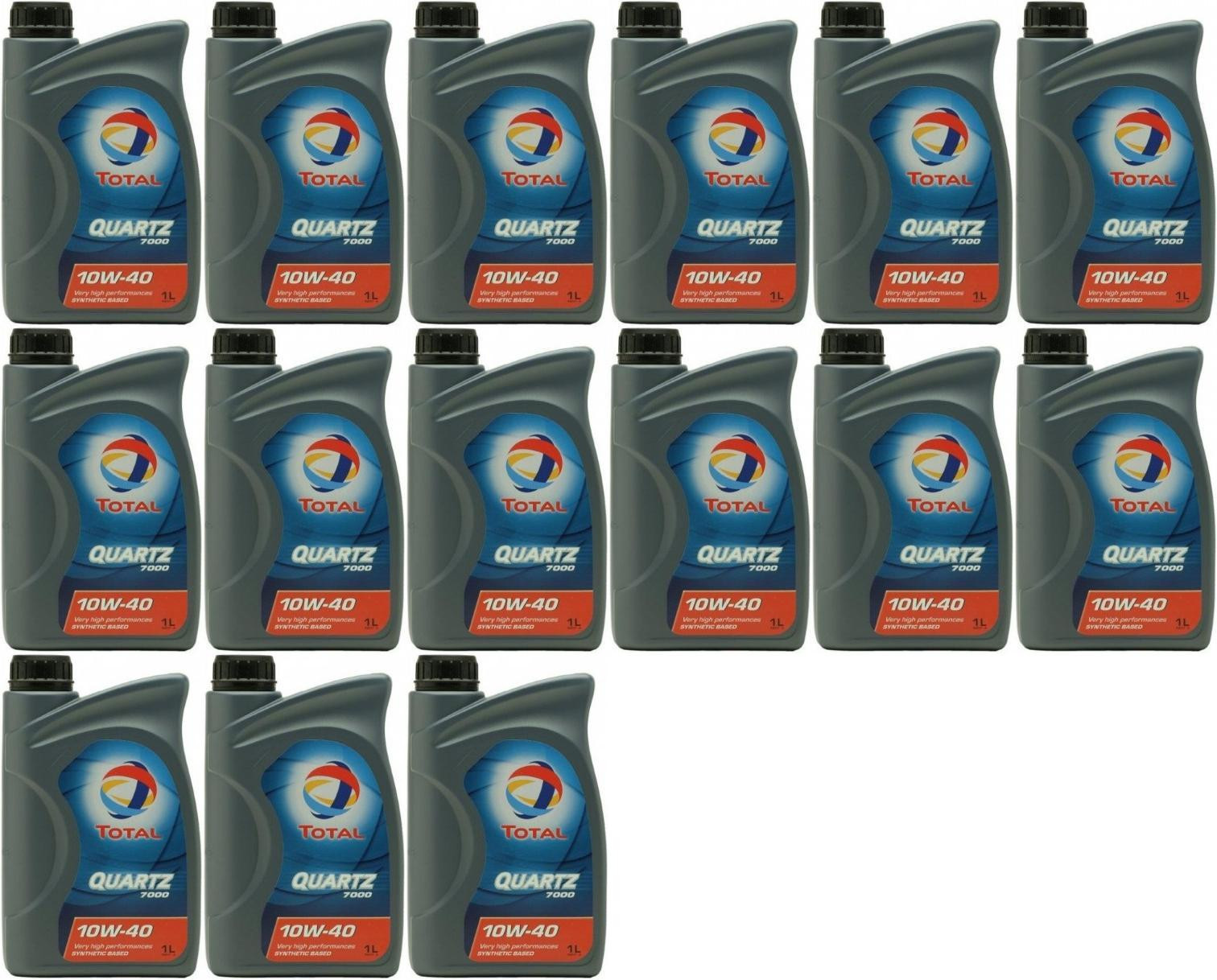 Total Quartz 7000 10W-40 Diesel & Benziner Motoröliter 15x 1l = 15 Liter