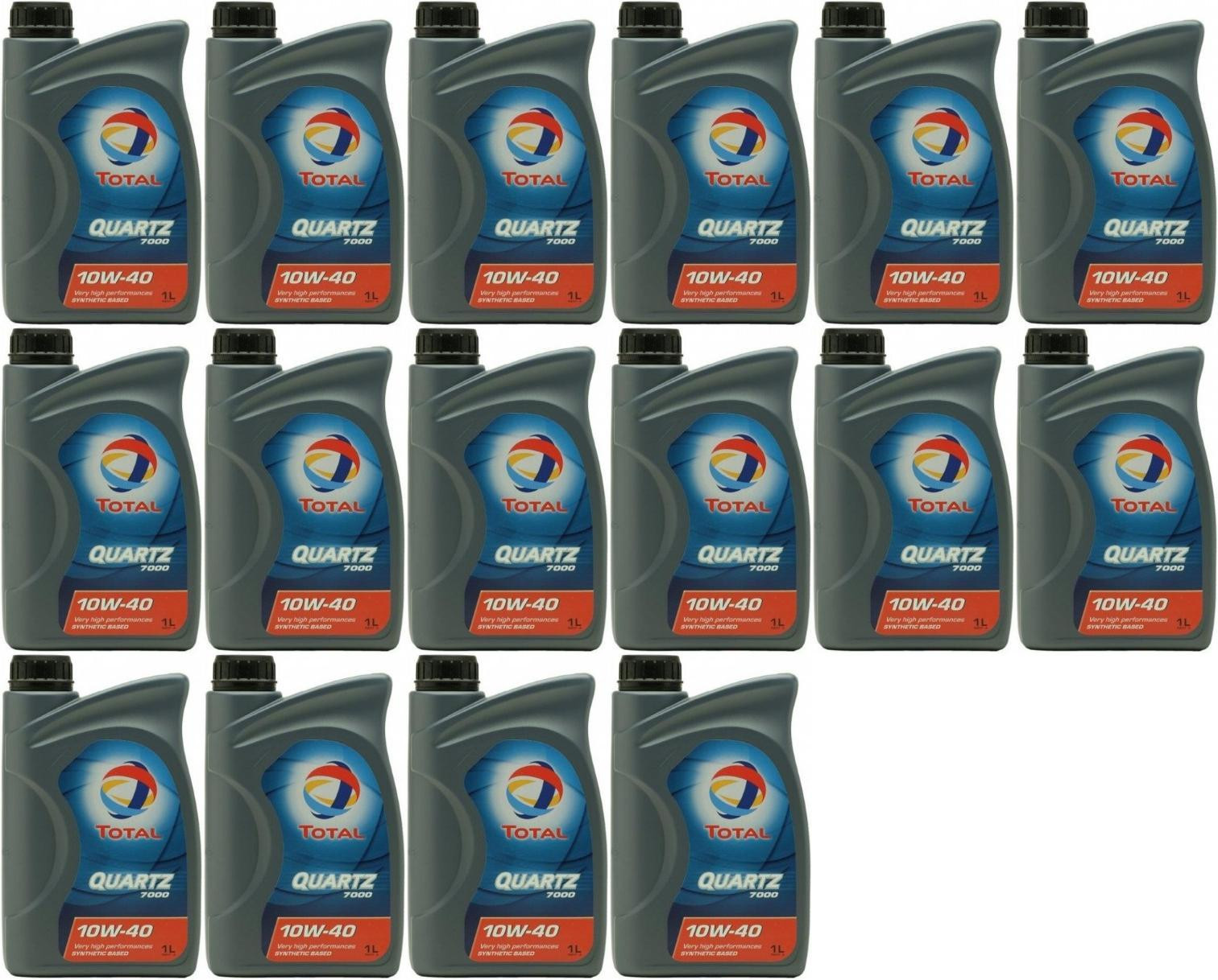 Total Quartz 7000 10W-40 Diesel & Benziner Motoröliter 16x 1l = 16 Liter