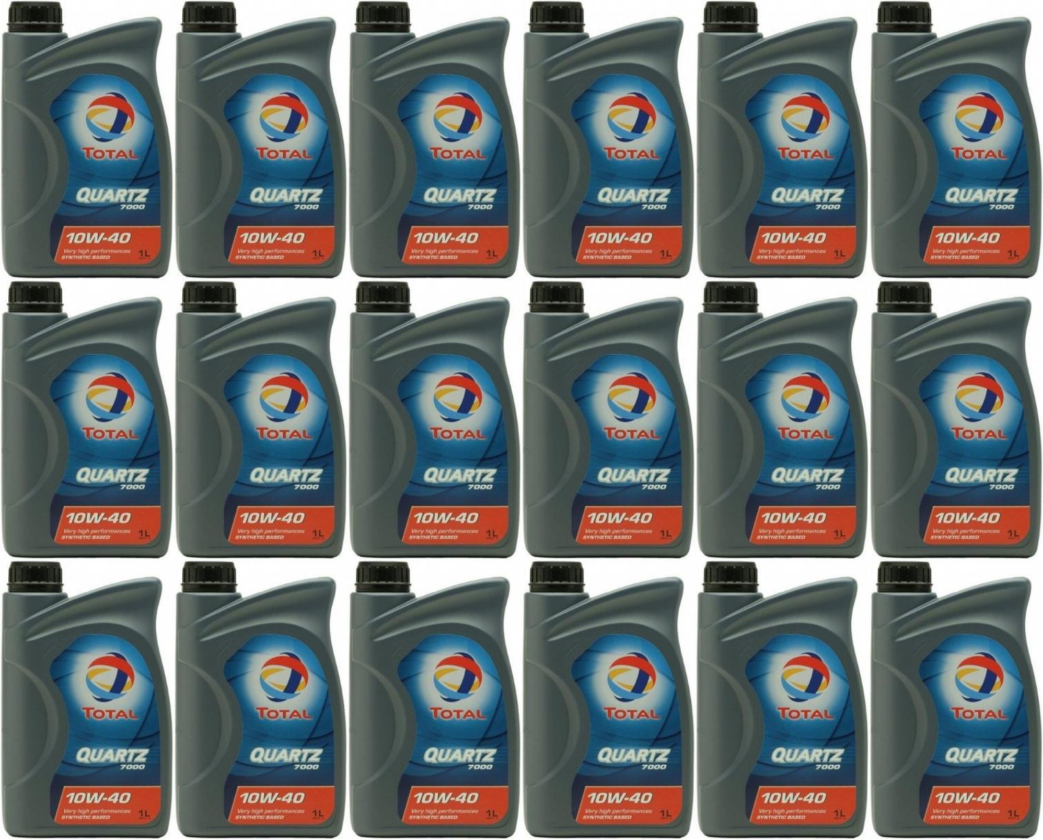 Total Quartz 7000 10W-40 Diesel & Benziner Motoröliter 18x 1l = 18 Liter