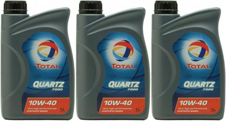Total Quartz 7000 10W-40 Diesel & Benziner Motoröliter 3x 1l = 3 Liter