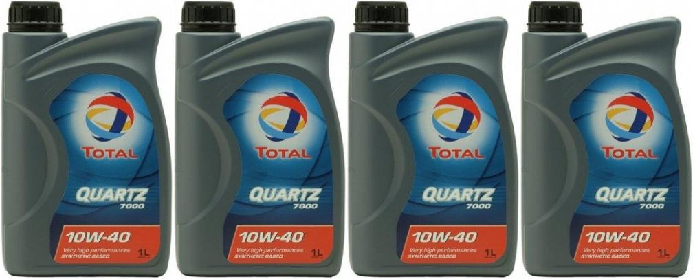 Total Quartz 7000 10W-40 Diesel & Benziner Motoröliter 4x 1l = 4 Liter