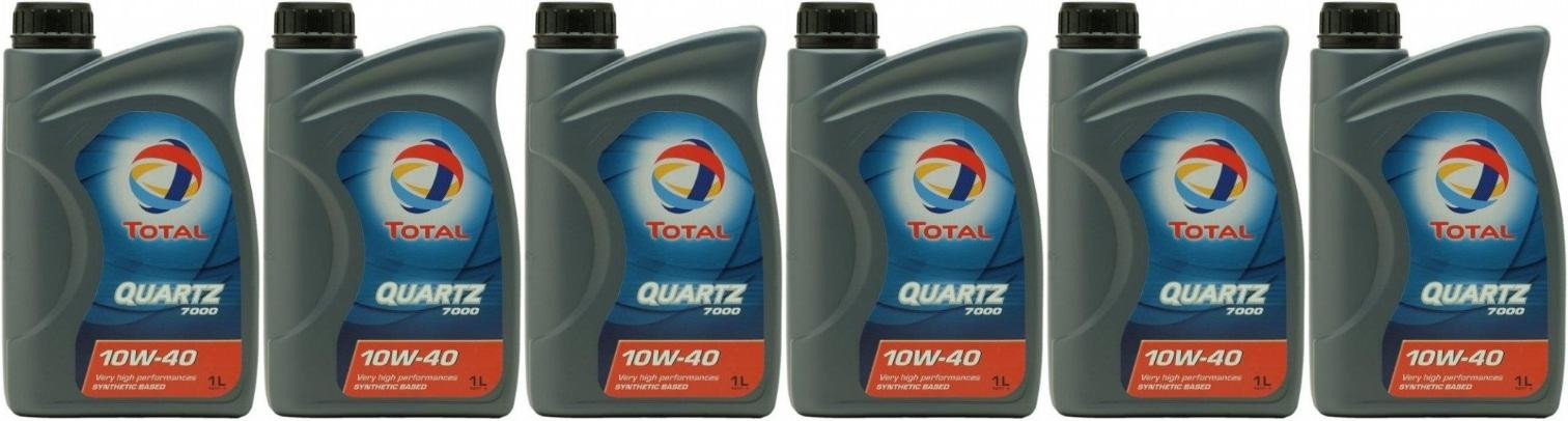 Total Quartz 7000 10W-40 Diesel & Benziner Motoröliter 6x 1l = 6 Liter