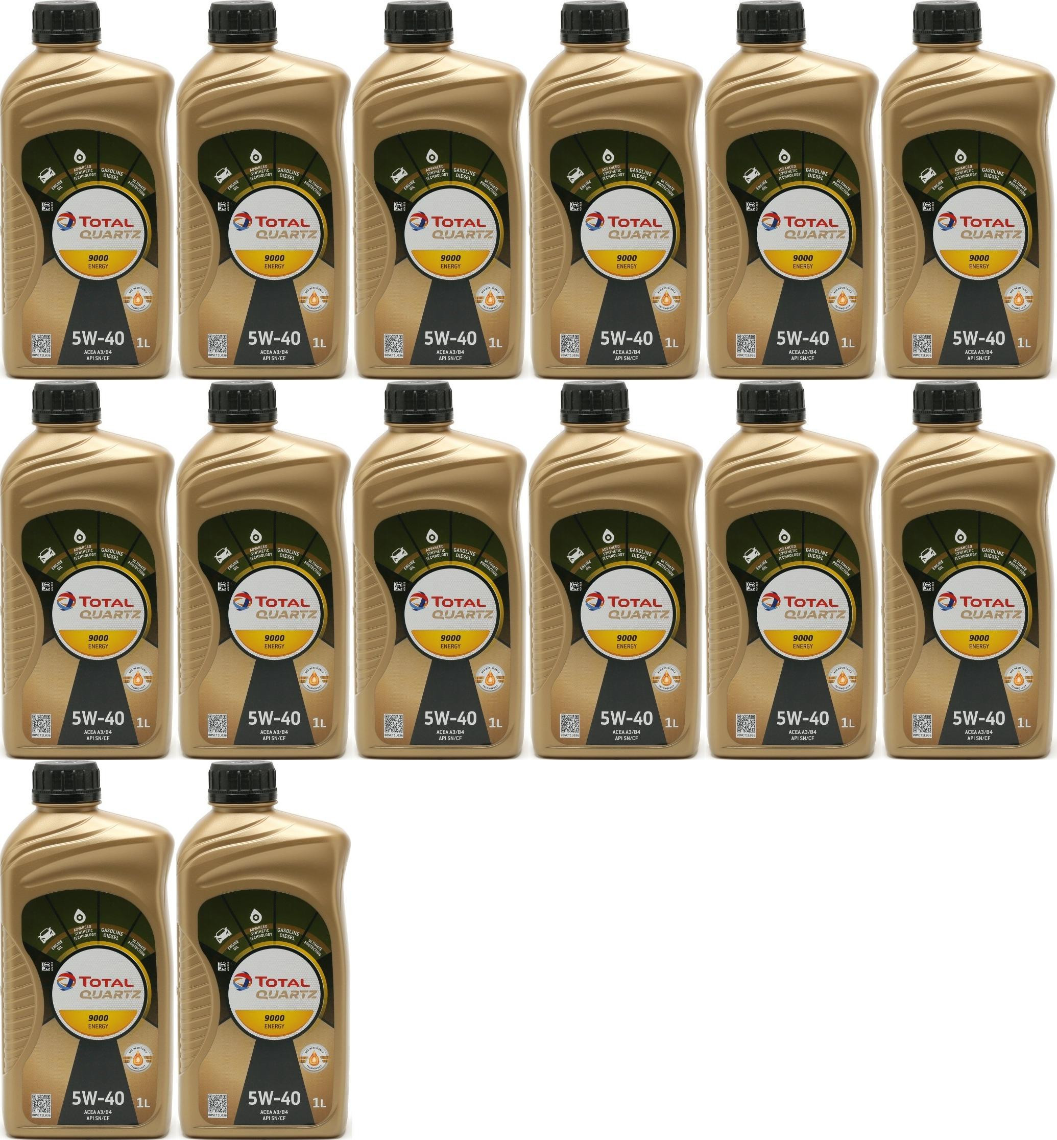 TOTAL Quartz 9000 Energy 5W-40 Motoröl 14x 1l = 14 Liter