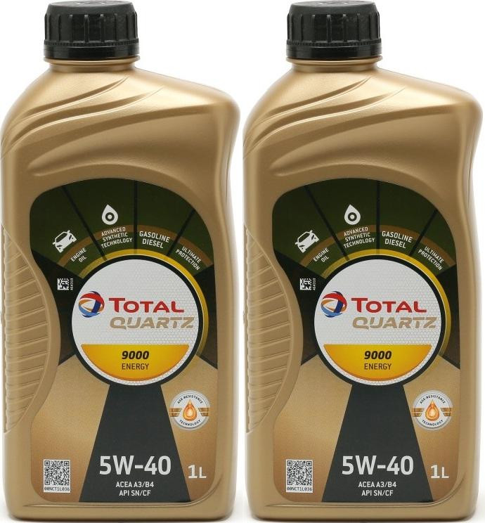 TOTAL Quartz 9000 Energy 5W-40 Motoröl 2x 1l = 2 Liter