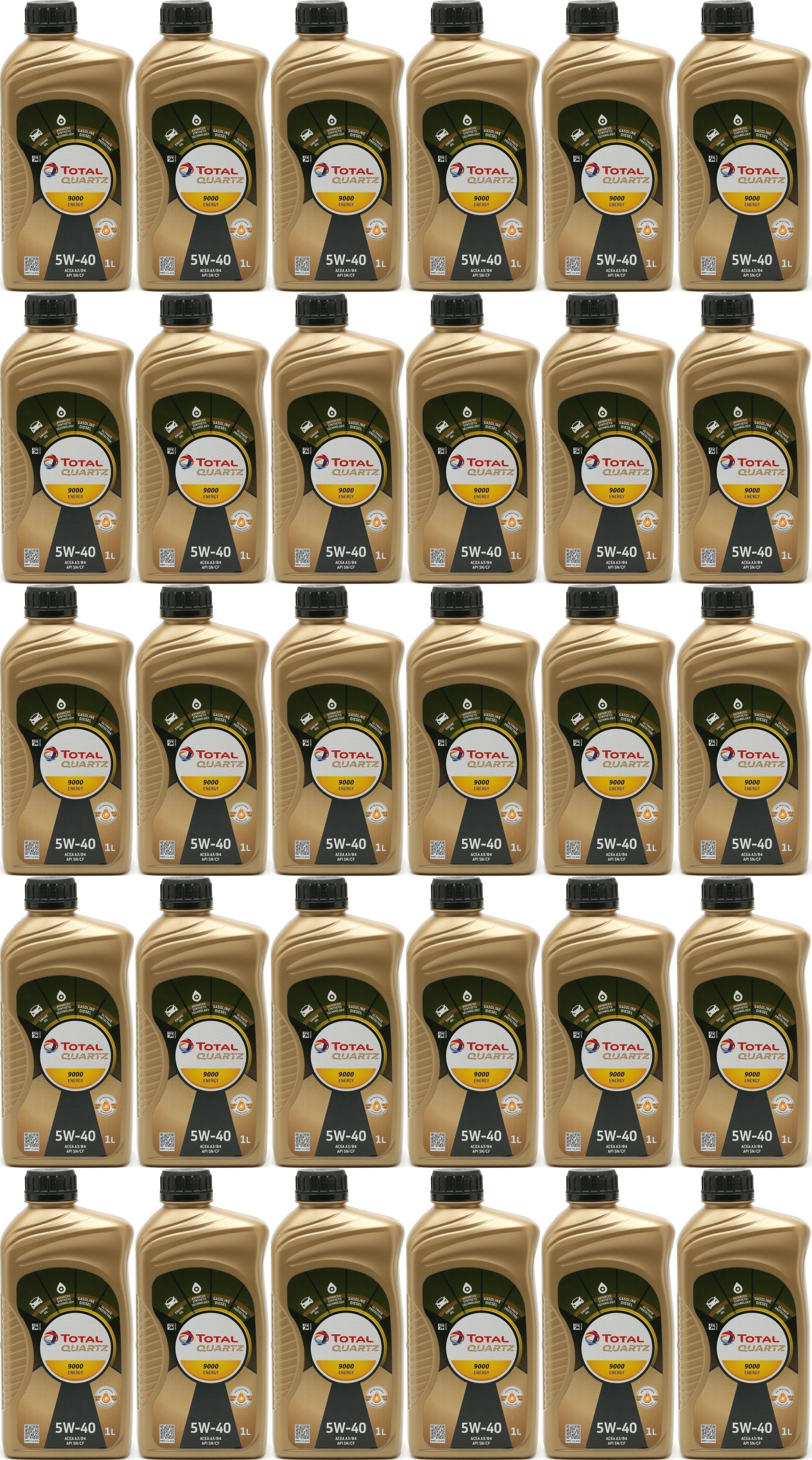 TOTAL Quartz 9000 Energy 5W-40 Motoröl 30x 1l = 30 Liter