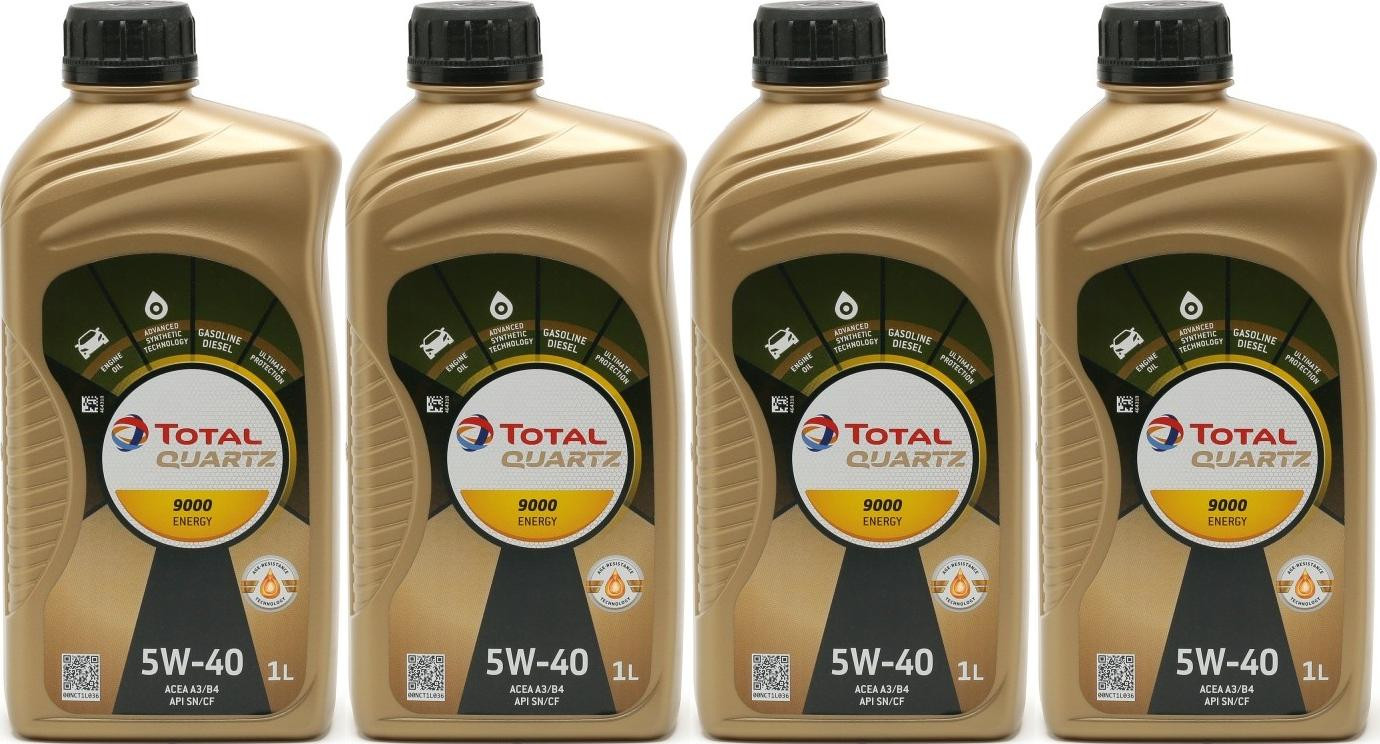 TOTAL Quartz 9000 Energy 5W-40 Motoröl 4x 1l = 4 Liter