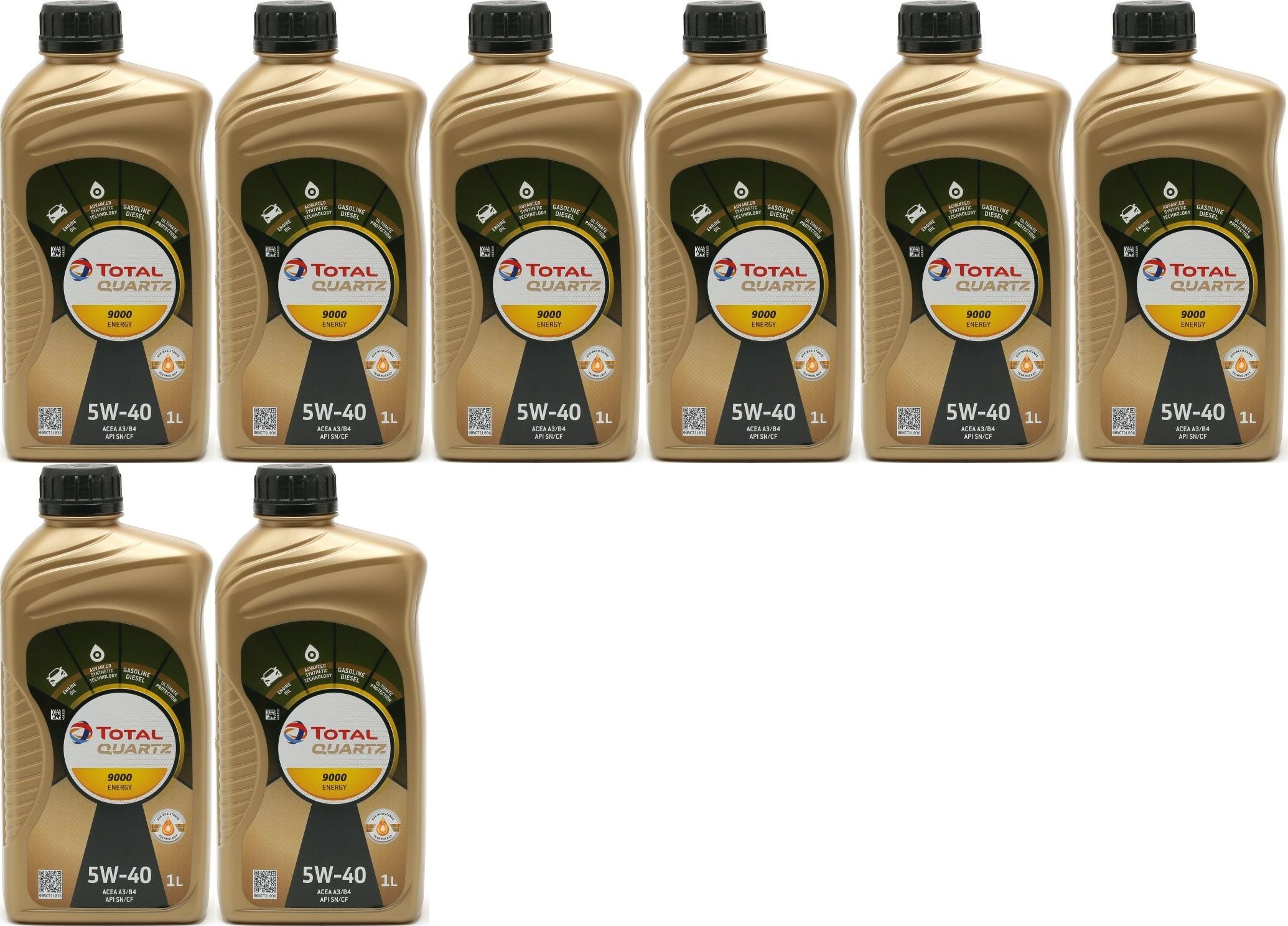 TOTAL Quartz 9000 Energy 5W-40 Motoröl 8x 1l = 8 Liter