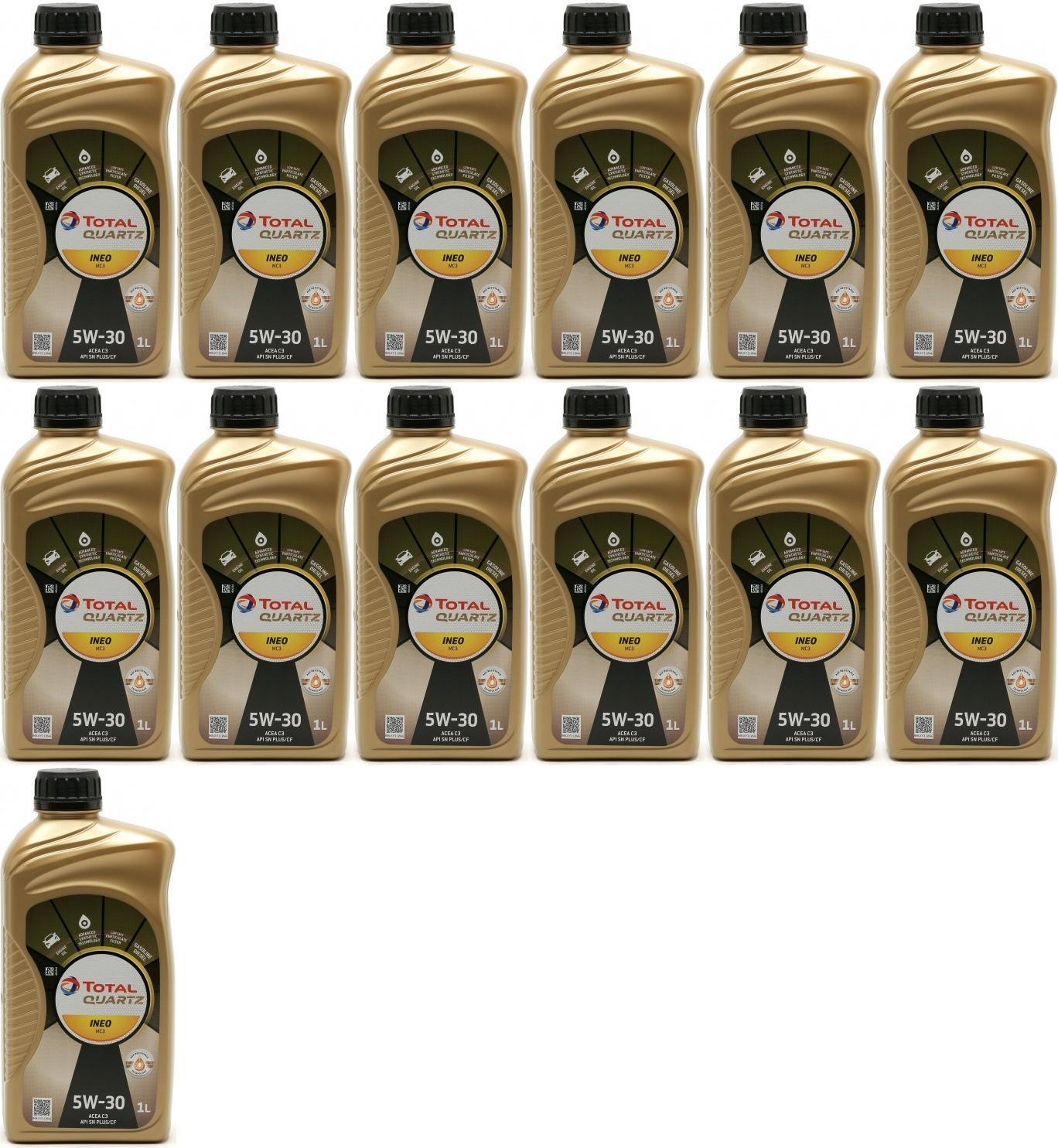 TOTAL Quartz Ineo MC3 5W-30 Motoröl 13x 1l = 13 Liter