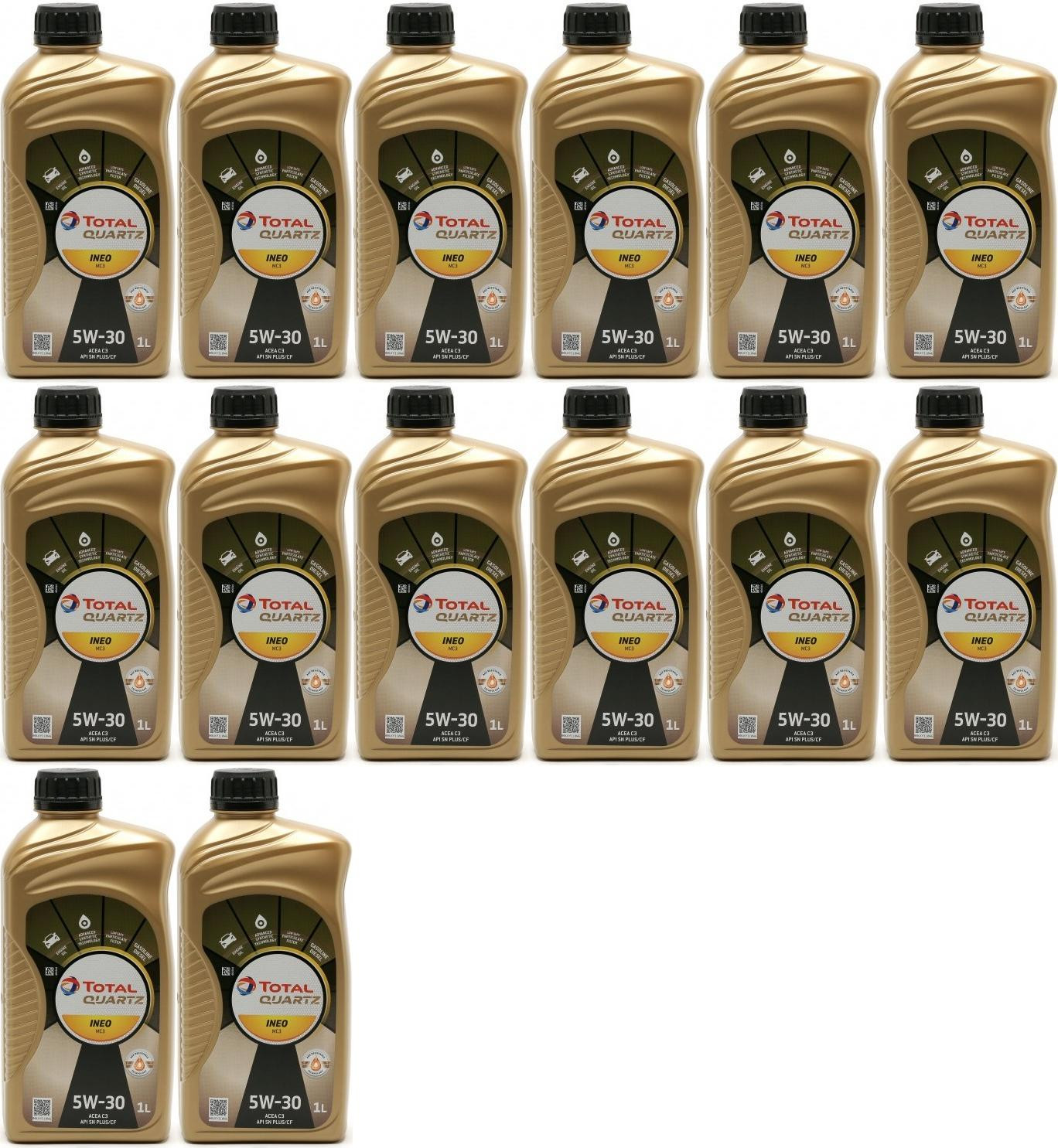 TOTAL Quartz Ineo MC3 5W-30 Motoröl 14x 1l = 14 Liter