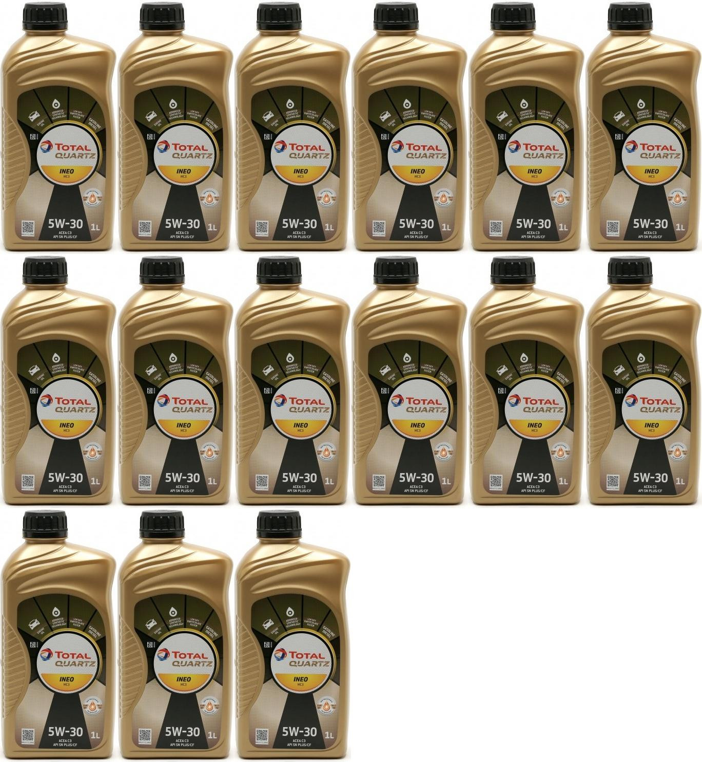 TOTAL Quartz Ineo MC3 5W-30 Motoröl 15x 1l = 15 Liter
