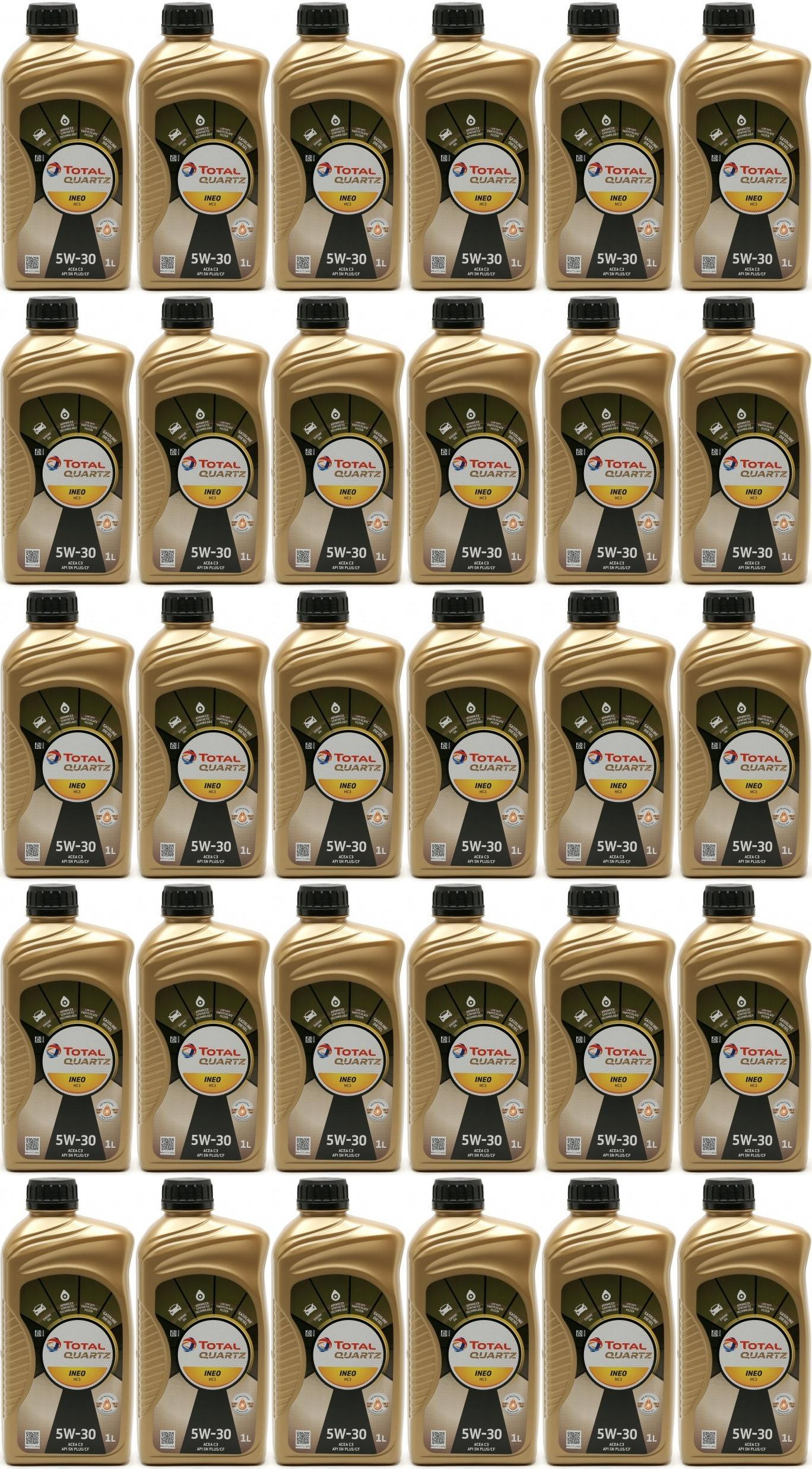 TOTAL Quartz Ineo MC3 5W-30 Motoröl 30x 1l = 30 Liter