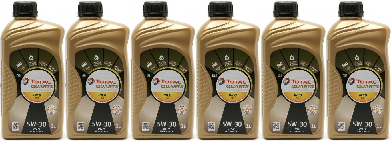 TOTAL Quartz Ineo MC3 5W-30 Motoröl 6x 1l = 6 Liter