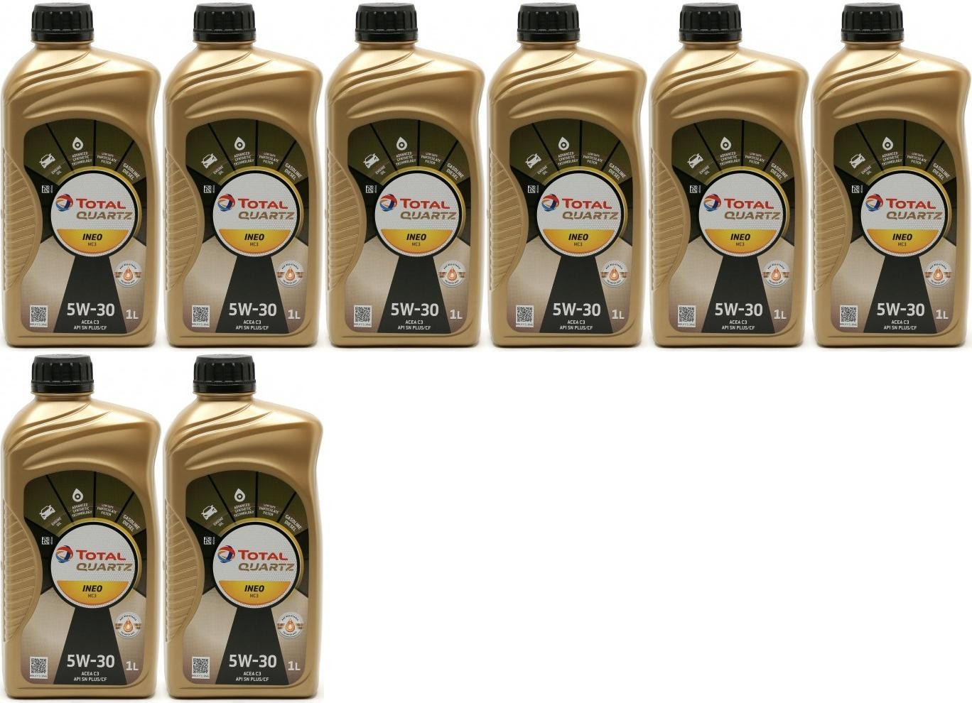 TOTAL Quartz Ineo MC3 5W-30 Motoröl 8x 1l = 8 Liter