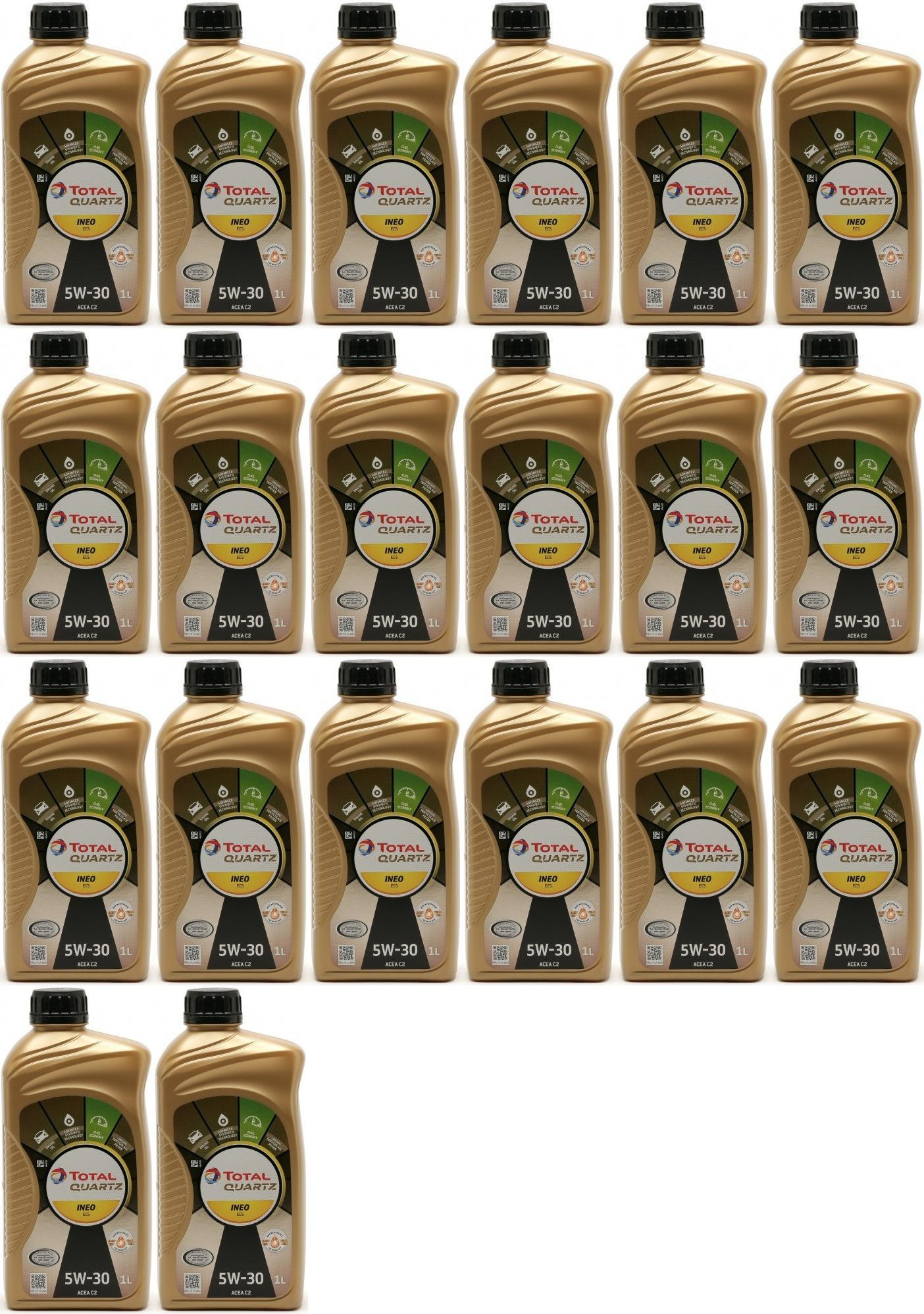 TOTAL Quartz Ineo ECS 5W-30 Motoröl 20x 1l = 20 Liter