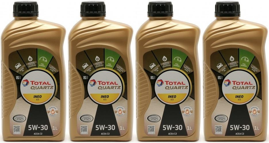 TOTAL Quartz Ineo ECS 5W-30 Motoröl 4x 1l = 4 Liter