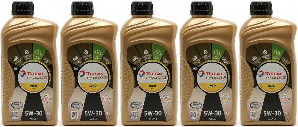 TOTAL Quartz Ineo ECS 5W-30 Motoröl 5x 1l = 5 Liter